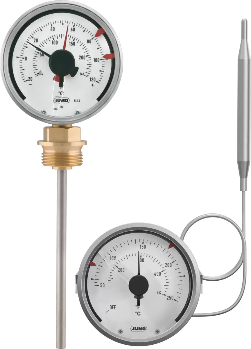 For temperature control Contact dial thermometer