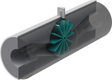 Sensor de caudal de la rueda de paletas