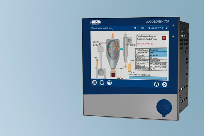 Paperless recorder JUMO LOGOSCREEN 700