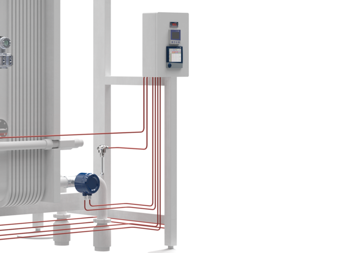 Temperature monitoring of the cooling water