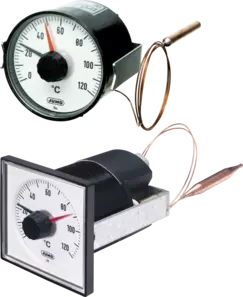 JUMO MICROSTAT-M - Wskazówkowy termometr z kapilarą