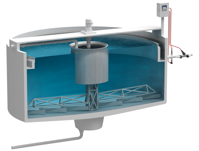 Conductivity measurement in the sedimentation plant