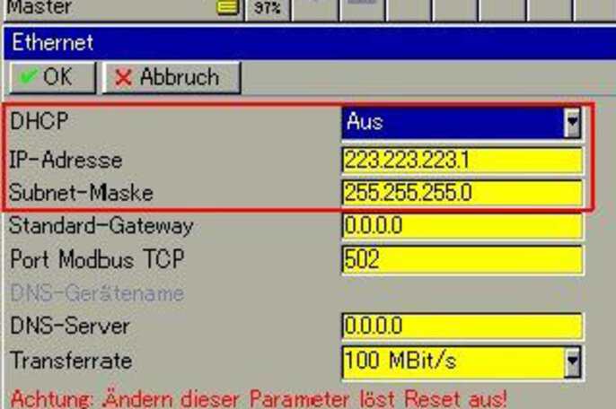 Default setting of the JUMO LOGOSCREEN nt in the delivery state