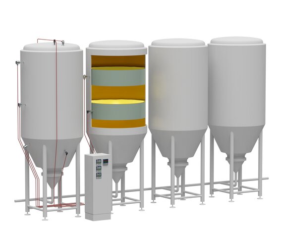 fermentation and storage tanks