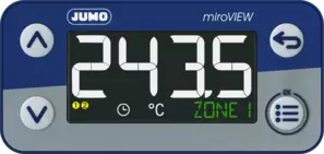 JUMO miroVIEW - Smart digital indikator med overvåkningsfunksjon for grenseverdien til veggmontasje
