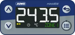 JUMO miroVIEW - Indicador digital inteligente con función de supervisión del valor límite para montaje en panel