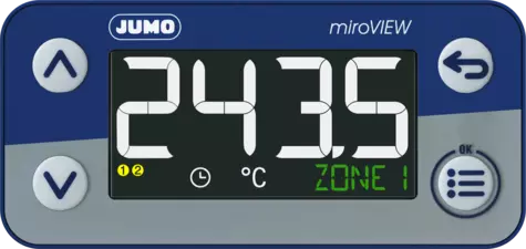JUMO miroVIEW - Smart digital indicator with limit value 
monitoring function for panel mounting