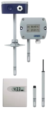 Hygro transducer, hygrothermal transducer, and CO2 measuring probe - For facility management and climate monitoring