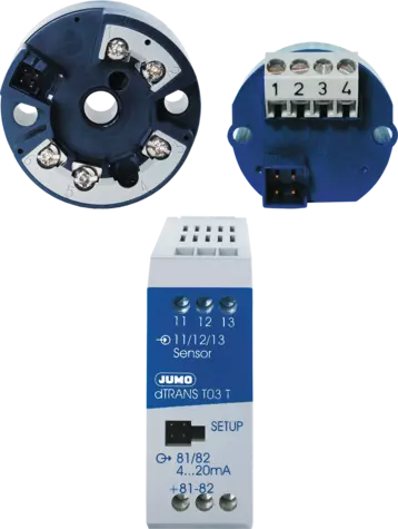 JUMO dTRANS T03 - Transmisor de dos o tres hilos