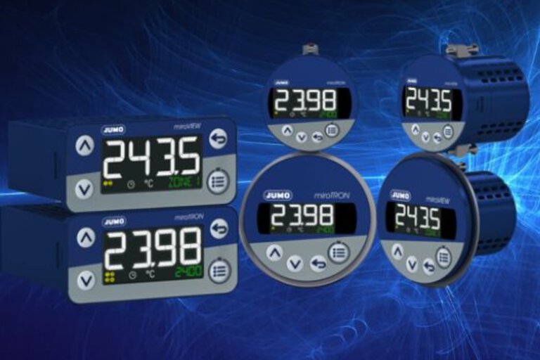 JUMO miroTRON digital thermostat with PID controller and JUMO miroVIEW digital display