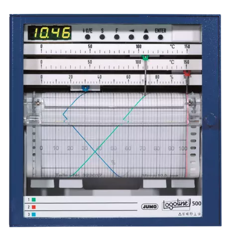 JUMO Logoline 500 junior - Pen recorder with text printing