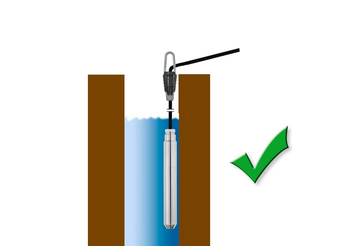 prawidłowa instalacja sondy hydrostatycznej