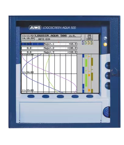 JUMO LOGOSCREEN AQUA 500 - Enregistreur sans papier, notamment pour les grandeurs mesurées dans l\'analyse des liquides