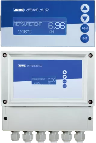 JUMO dTRANS pH 02 - Transmisor y controlador multicanal compacto