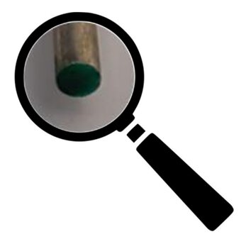 Example of JUMO's K-type thermocouple marked in green zoomed in picture