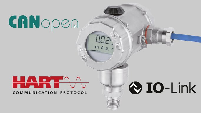 Pressure transmitter with display for process technology