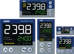 JUMO diraTRON - Kompaktowy regulator temperatury PID do montażu panelowego