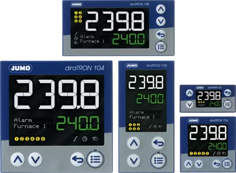 JUMO diraTRON - Kompaktowy regulator temperatury PID do montażu panelowego