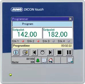 JUMO DICON touch - Twee-/vierkanalen proces- en programmaregelaar