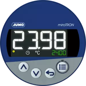 JUMO miroTRON - 옵션으로 제공되는 PID 2상태 컨트롤러 기능을 갖춘 전자 온도 조절기
