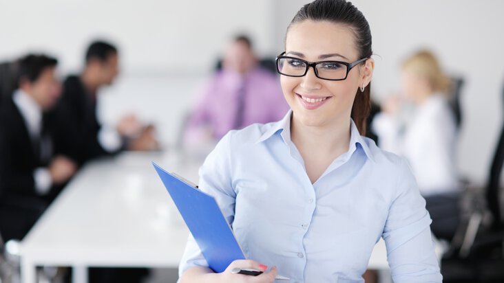 Woman with documents