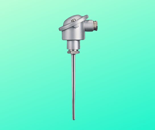 Sheathed thermocouple with type B head 