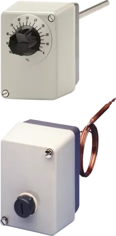Surface-mounted single thermostats