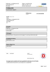 Sonda de temperatura de rodamiento 902195 Informe de examen