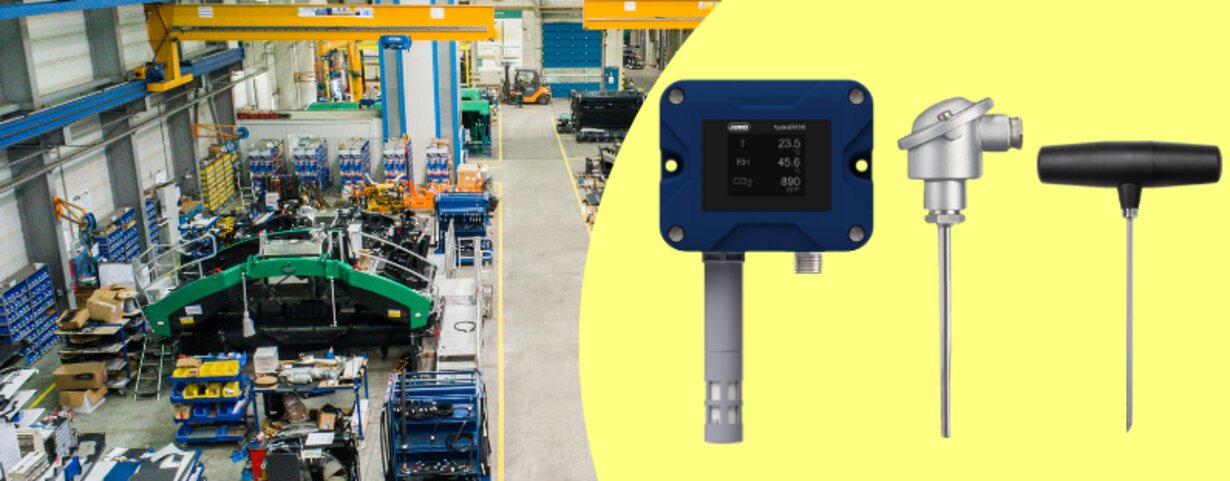 temperature and humidity sensors for production halls
