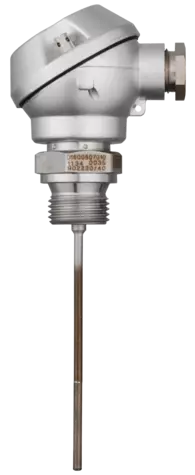 Sonda de temperatura RTD con aislamiento mineral - Con cabezal tipo J según DIN EN 60751