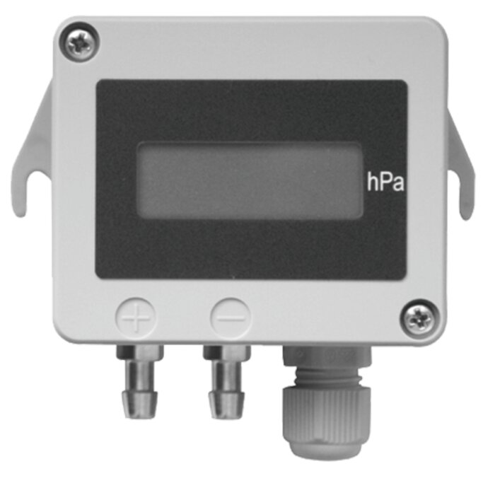 Multi-range differential pressure transmitter for non-aggressive gases. Constant overpressure protects against dust ingress .