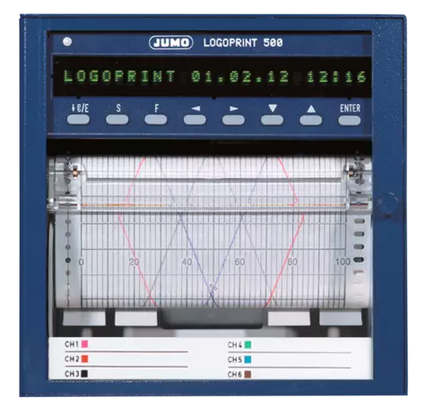 JUMO Logoprint 500 - Printing recorder with text printing