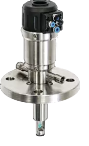 Pneumatic retractable fitting - For pH and redox electrodes