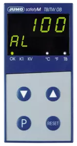 JUMO safetyM TB/TW08 - Temperature limiter/monitor according to DIN EN 14597