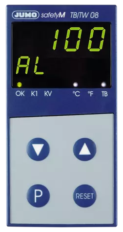 JUMO safetyM TB/TW08 - Temperature limiter/monitor according to DIN EN 14597