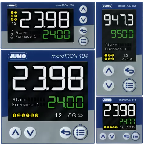 JUMO meroTRON - Modulaire een-/twee-kanalenregelaar met PLC functie