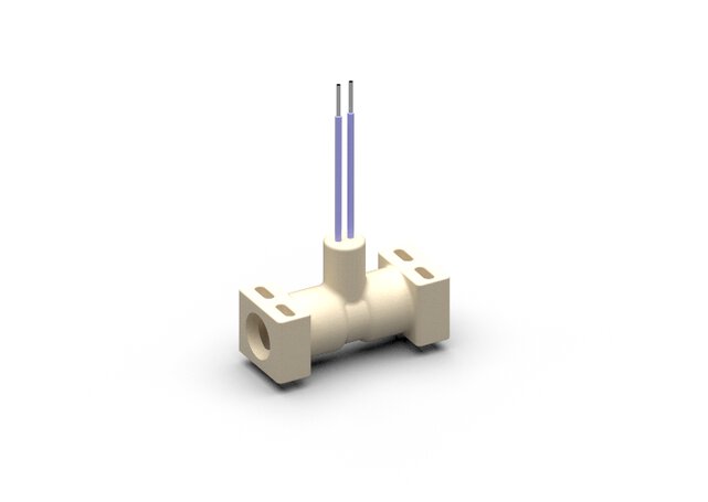 Temperature and flow sensor inside of a coffee machine 