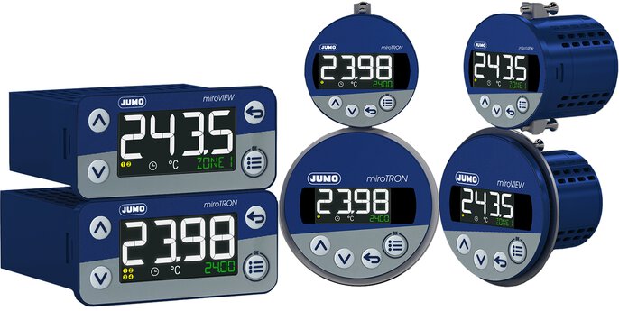 Series of electronic thermostats with optional PID controller function miroTRON