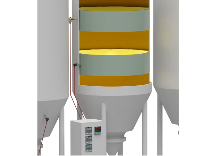 Mesure de la température dans la cuve de fermentation et de stockage