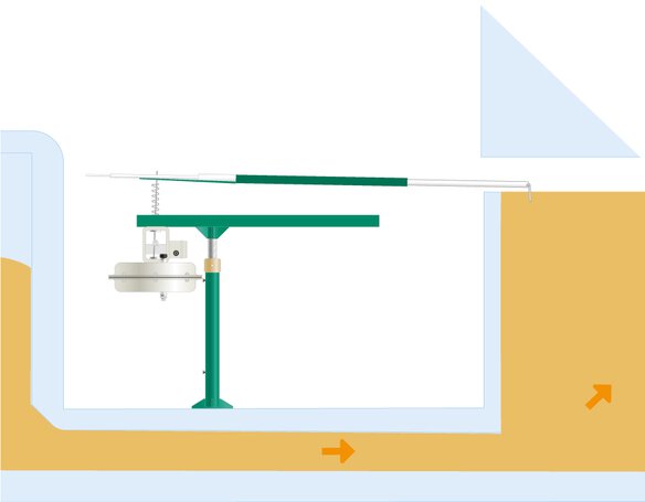 Sensor de nivel de vidrio horizontal