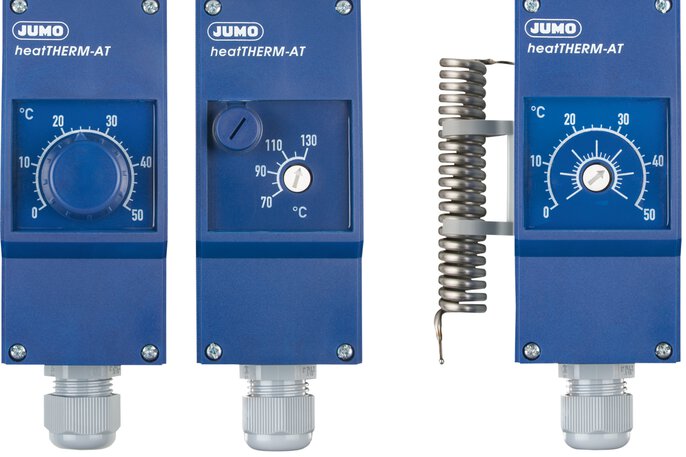 JUMO heatTHERM-AT / heatTHERM-DR thermostats for control cabinets