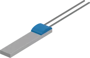 Eléments sensibles en platine sous forme de puce (chip) PCW-S-PtNi - avec fils de raccordement suivant DIN EN IEC 60751