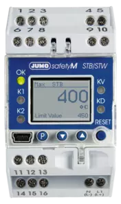 JUMO safetyM STB/STW - Limiteur de température de sécurité, contrôleur de température de sécurité suivant DIN EN 14597