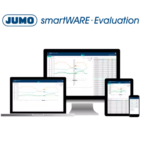 JUMO smartWARE Evaluation - Programvara för utvärdering och visualisering av mätdata som registrerats av JUMO variTRON.