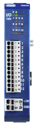 JUMO mTRON T - Digitální vstupně-výstupní modul, 12-kanálový
