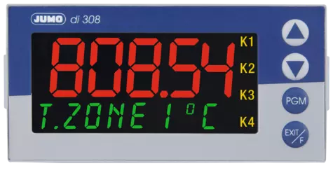 JUMO di 308 - Электронный цифровой индикатор для панельного монтажа