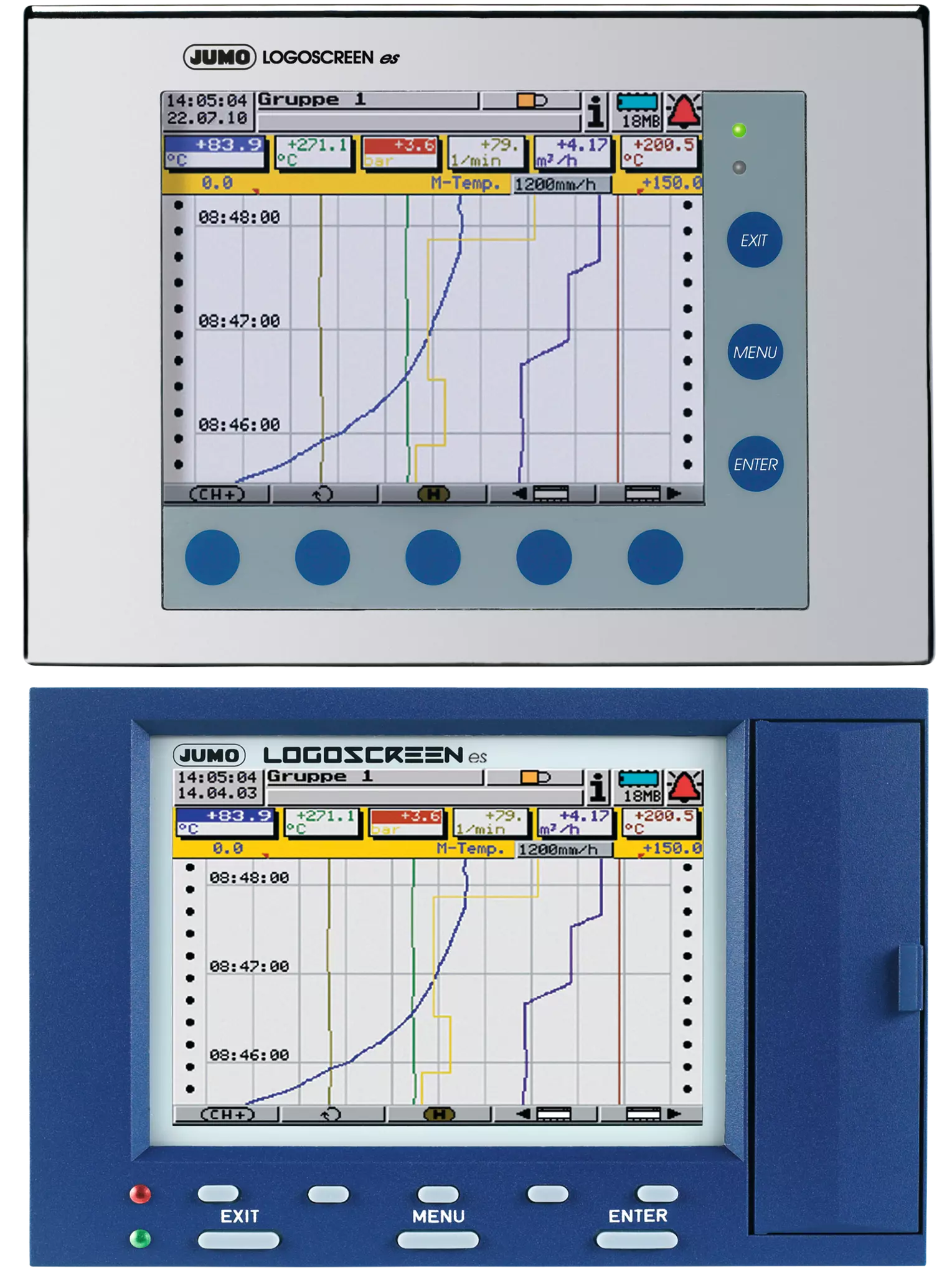 JUMO LOGOSCREEN es - Bildschirmschreiber zur sicheren Erfassung FDA-konformer Messdaten - 706560