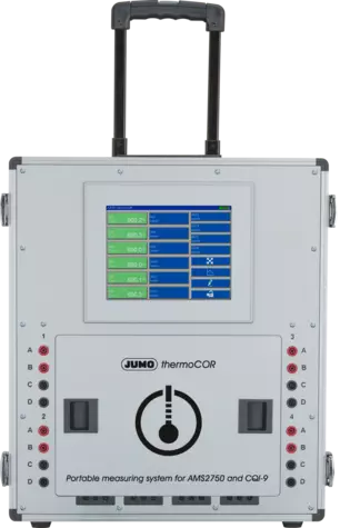 JUMO thermoCOR - Sistema de medición portátil para AMS2750 y CQI-9