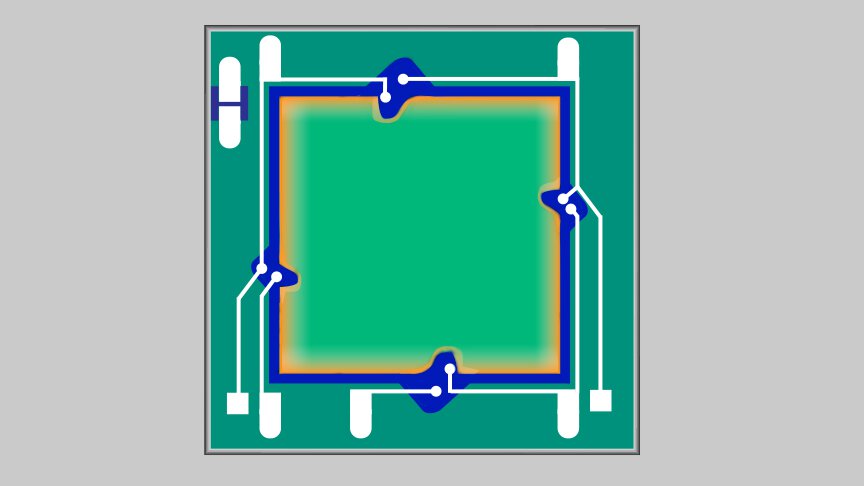 Illustrazione di un chip di silicio