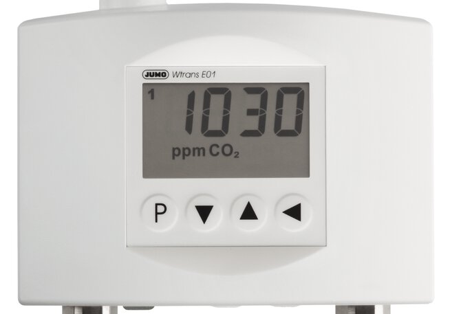 Temperature and humidity and CO2 sensor with wireless radio transmission JUMO Wtrans E01 (902928)